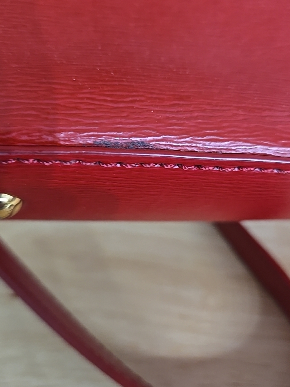 Ralph Lauren Mini Newbury double zip satchel bag Red - Picture 14 of 16